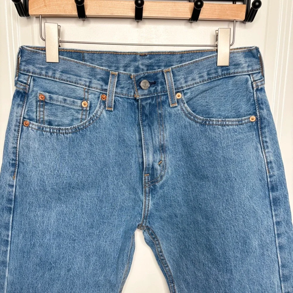 Levis 505 Jeans Regular Fit Straight Leg Mens 31x32 Blue Medium Wash 100% Cotton